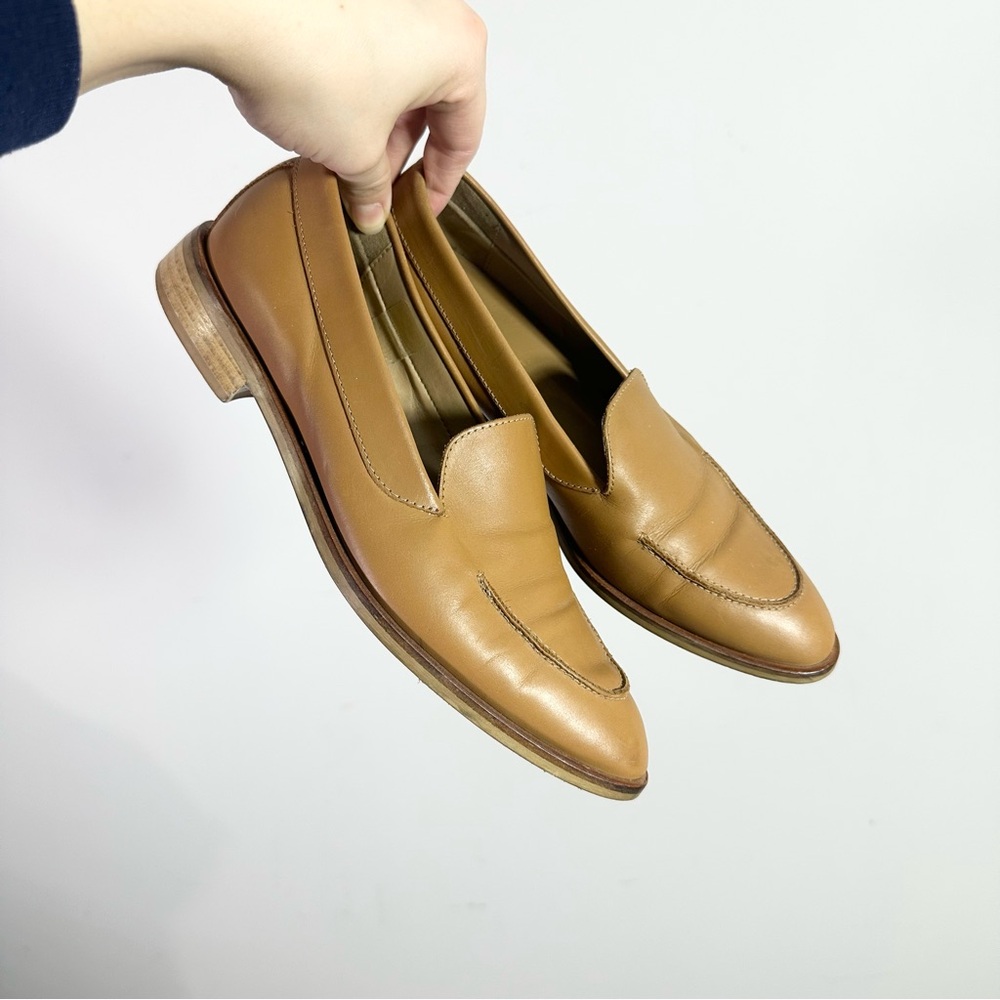 Everlane Camel Tan Brown Leather Loafer Shoes